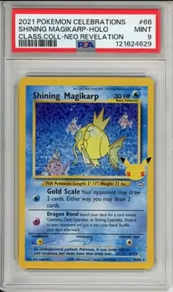 2021 POKEMON CELEBRATIONS CLASSIC COLL #66 SHINING MAGIKARP-HOLO PSA 9 - Image 1