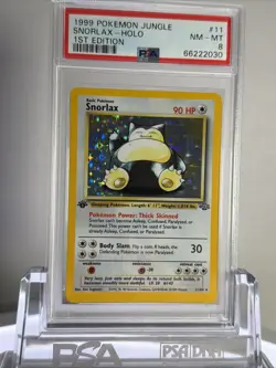 1999 1st Edition SNORLAX HOLO #11 | PSA 8 | JUNGLE GRADED POKEMON Near Mint - Image 2