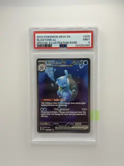 PSA 9 MINT Pokemon Blastoise ex 151 Special Illustration Rare 200/165 - Image 1