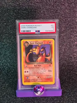 2000 Pokemon Rocket Dark Charizard PSA 5 - Image 1