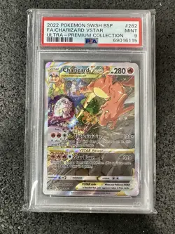 2022 Pokemon BSP FA Charizard VStar Ultra-Premium Collection SWSH262 PSA MINT 9 - Image 1
