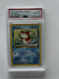 1999 Pokemon Jungle Goldeen 1st Edition #53 PSA 10 GEM MINT - Image 1