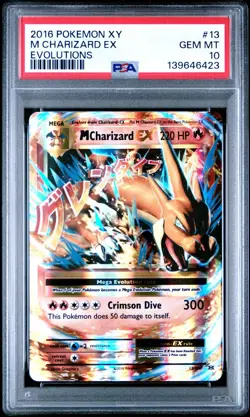 2016 POKEMON XY EVOLUTIONS #13 M CHARIZARD EX PSA 10 - Image 1