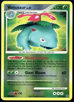 Venusaur - 20/132 Reverse Holo Rare Pokemon Secret Wonders 2007 MP - Image 1