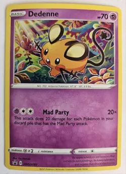 Dedenne SWSH080 Blacl Star Promo Cosmos Holo NM Pokemon TCG - Image 1