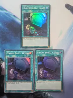 YuGiOh! Foolish Burial Goods DASA-EN058 Super Rare x3 PLAYSET 1st Ed - Image 1