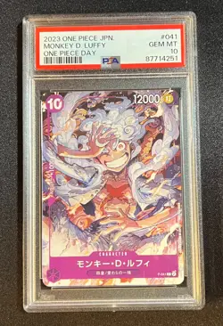 One Piece Japan Monkey D. Luffy One Piece Day #041 2023 Graded PSA Gem MT 10 E2 - Image 1