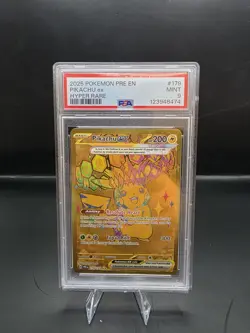 Pokemon 2025 Pre-EN Pikachu EX Hyper Rare Card PSA 9 - Image 1