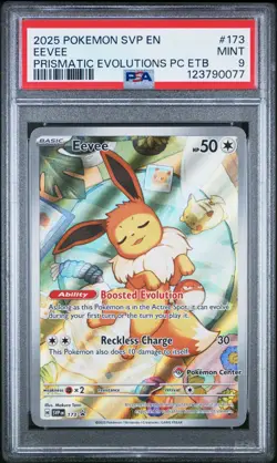 Eevee - 173 (Pokemon Center Exclusive) 173 etb Promo Cards Holo PSA 9 - Image 3