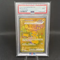 Pokemon 2025 Pre-EN Pikachu EX Hyper Rare Card PSA 9 - Image 1