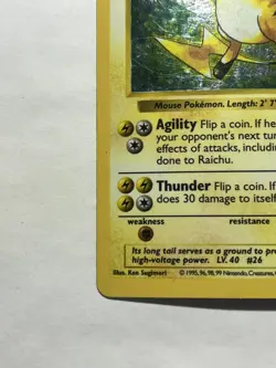 Pokemon TCG Raichu Base Set Holo Shadowless Rare Card 14/102 - Image 2