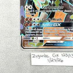 Zygarde GX 123/131 Forbidden Light Full Art Pokemon TCG NM - Image 3