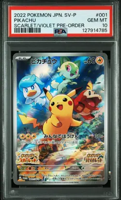 PSA 10 2022 POKEMON JPN SV PROMO SCARLET & VIOLET #001 PIKACHU SHIP FROM US - Image 3