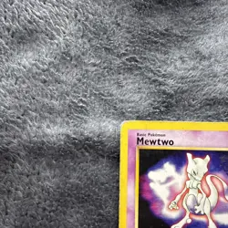 1999 Pokemon MEWTWO Psyburn WB Gold Stamp Movie Foil with Black Star Promo #150 - Image 2