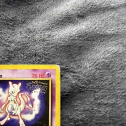 1999 Pokemon MEWTWO Psyburn WB Gold Stamp Movie Foil with Black Star Promo #150 - Image 3