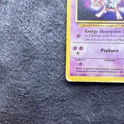 1999 Pokemon MEWTWO Psyburn WB Gold Stamp Movie Foil with Black Star Promo #150 - Image 5