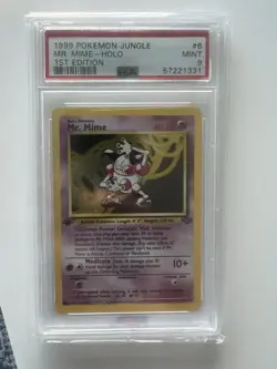 1999 Pokemon Jungle Mr. Mime Holo 1st Edition #6 PSA 9 MINT - Image 1