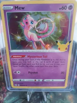 Mew 011/025 Pokemon Celebrations Rare Near Mint Card with Top Loader - Image 1