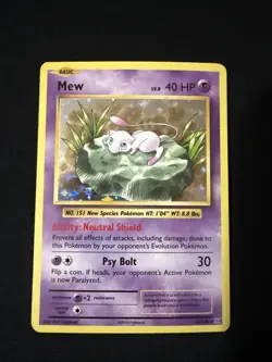 Pokemon Mew TCG Card Holo Rare, 53/108, XY Evolutions - Image 1