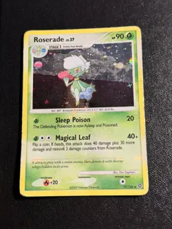 Roserade 17/132 Secret Wonders HOLO BLEED ERROR 2 SWIRLS Pokemon Card - Image 1