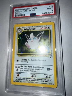Pokemon TCG Wigglytuff Base Set 2 Holo Unlimited Rare Card 19/130 PSA 9 Mint - Image 5