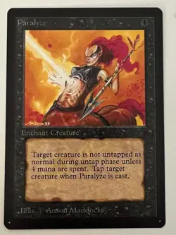 Magic the Gathering MTG Beta Paralyze NM (Beta Bob) - Image 1