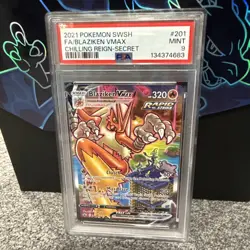Pokemon SWSH06 Chilling Reign Blaziken VMAX #201/198 Alternate Art Secret PSA 9 - Image 1