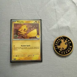 Pikachu 051 /162 Stamped 2026 Pokemon Day 30 Promo TCG With Coin - Image 1
