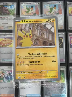 Pokemon x Natural History Museum Pikachu Jumbo Promo Card - Image 1