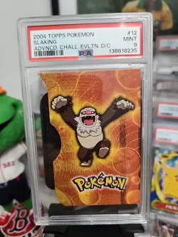 Slaking Topps Pokemon Advanced Challenge Embossed Evolution Die-Cuts PSA 9 2004 - Image 1