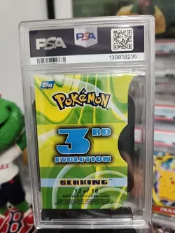 Slaking Topps Pokemon Advanced Challenge Embossed Evolution Die-Cuts PSA 9 2004 - Image 2