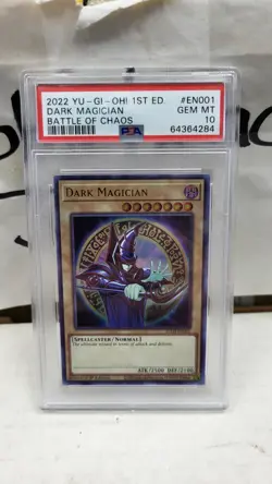2022 DARK MAGICIAN 1ST EDITION BATTLE OF CHAOS YU-GI-OH! PSA 10 GEM MINT #EN001 - Image 2