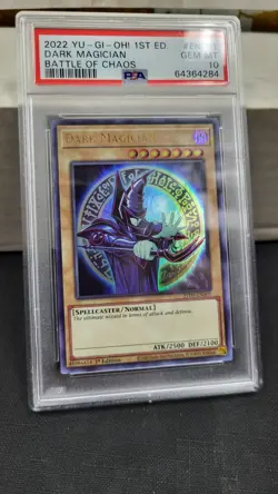 2022 DARK MAGICIAN 1ST EDITION BATTLE OF CHAOS YU-GI-OH! PSA 10 GEM MINT #EN001 - Image 4