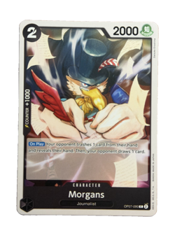 New: One Piece CCG Morgans OP07-090 500 Years in the Future Regular Common - Image 1