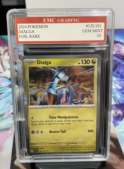 DIAGLA 2024 HOLO FOIL #135/191 Pokemon RARE Card GRADED 10 MINT - Image 1