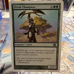 MTG Elvish Champion 8th Edition Regular Card, Near Mint Condition - Image 1