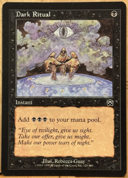 LIMITED EDITION Mercadian Masques Vintage MtG Dark Ritual Unplayed NM - Image 1