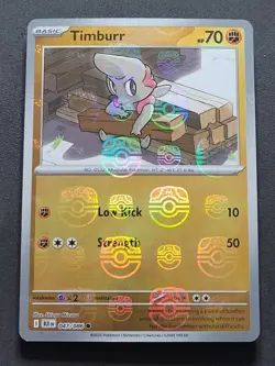 Timburr 047/086 Master Ball Pattern Black Bolt Pokemon TCG - Image 1