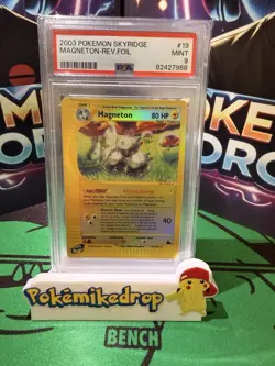 2003 Pokemon Skyridge Magneton Reverse Holo #19 PSA 9 Mint - Image 1