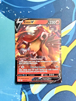 Entei V 022/172 Ultra Rare Holo SWSH09: Brilliant Stars NM Pokemon - Image 1