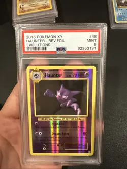 2016 Pokemon XY Evolutions Haunter Reverse Foil Holo #48 PSA 9 - Image 3