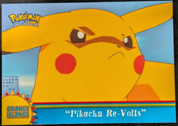 Pokemon Topps Orange Islands Pikachu Re-Volts #OR3 Non-Holo Blue Logo NM - Image 1