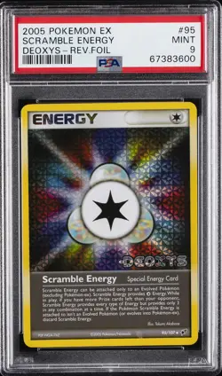 2005 POKEMON EX DEOXYS #95 SCRAMBLE ENERGY-REVERSE FOIL PSA 9 - Image 1