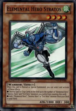 Elemental Hero Stratos Ltd Ed Super Rare CT07-EN006 Yu-Gi-Oh! - Image 1