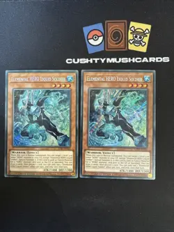YUGIOH ELEMENTAL HERO LIQUID SODIER SECRET RARE LDS3-EN103 LIMITED EDITION X2 - Image 1