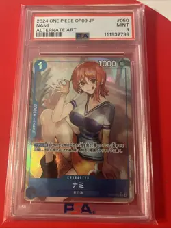 2024 ONE PIECE OP09-EMPERORS IN THE NEW WORLD ALTERNATE ART #050 NAMI PSA 9 - Image 1