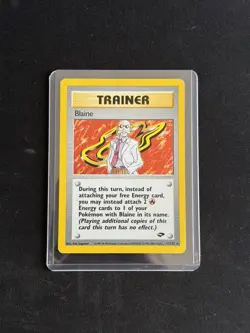 Blaine Holo Trainer 17/132 Gym Challenge Pokemon Card - Image 1