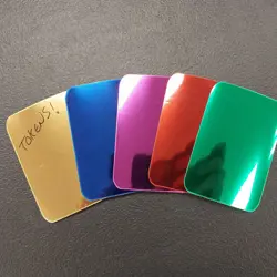 White Rainbow Dry Erase MTG Foil Tokens Set of 5 Cards Token - Image 2