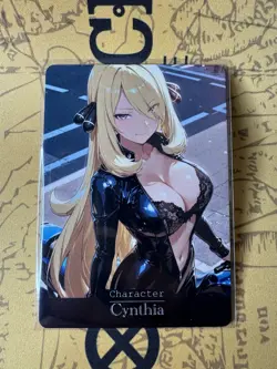 Cynthia Pokemon hentai Anime Doujin Waifu ACG Custom Card - Image 1