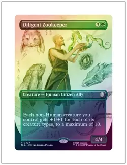 FOIL - MTG - Diligent Zookeeper (Borderless) #327 - Avatar: The Last Airbender - Image 1